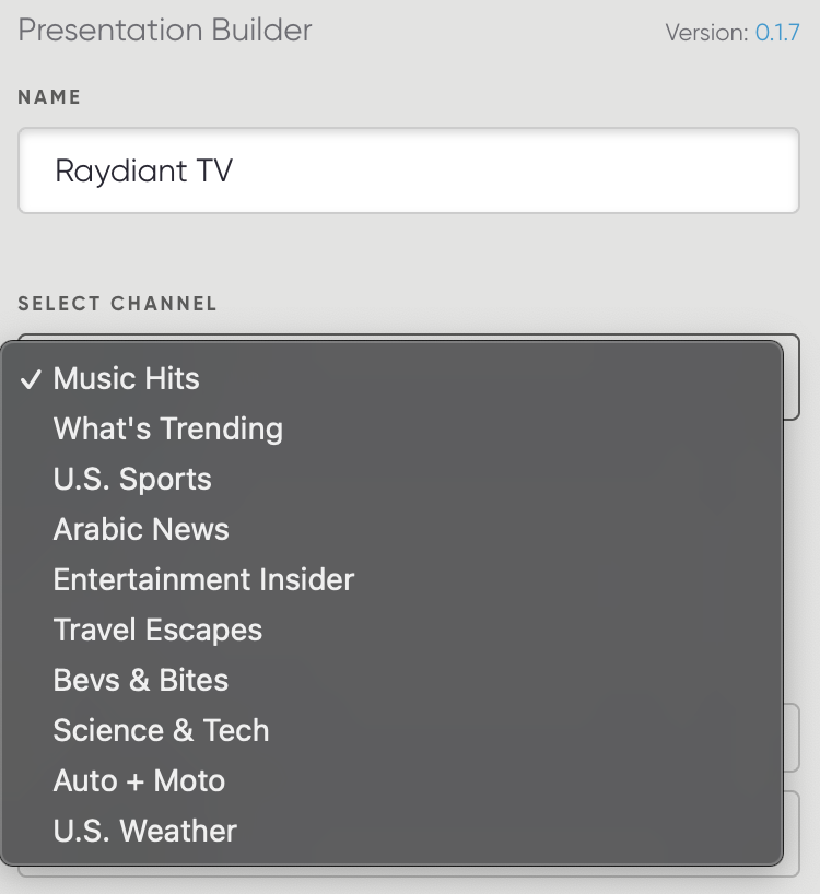 How do I display RaydiantTV on my Raydiant screens?