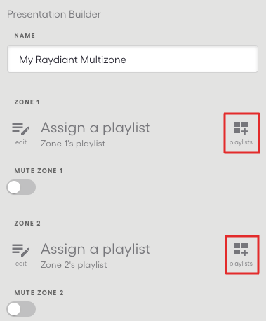 How do I set up multizone on my Raydiant screens?