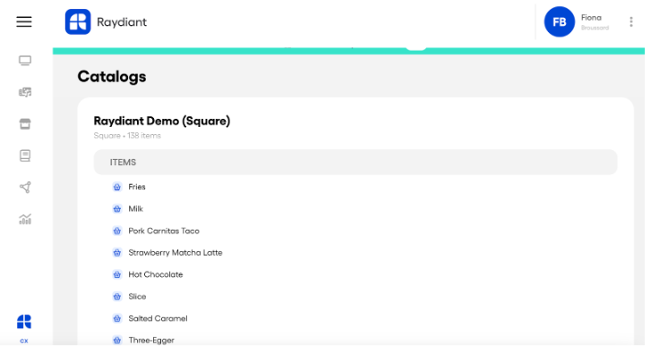 Square POS Connector - Creating a Catalog in Raydiant CX