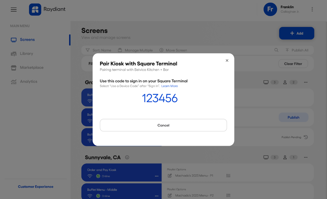 Square POS Connector - Payments Setup