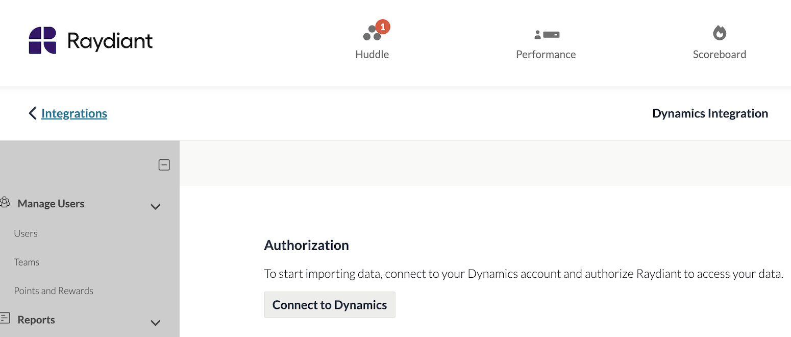 Connect Dynamics to Raydiant Engage (Raydiant Engage)