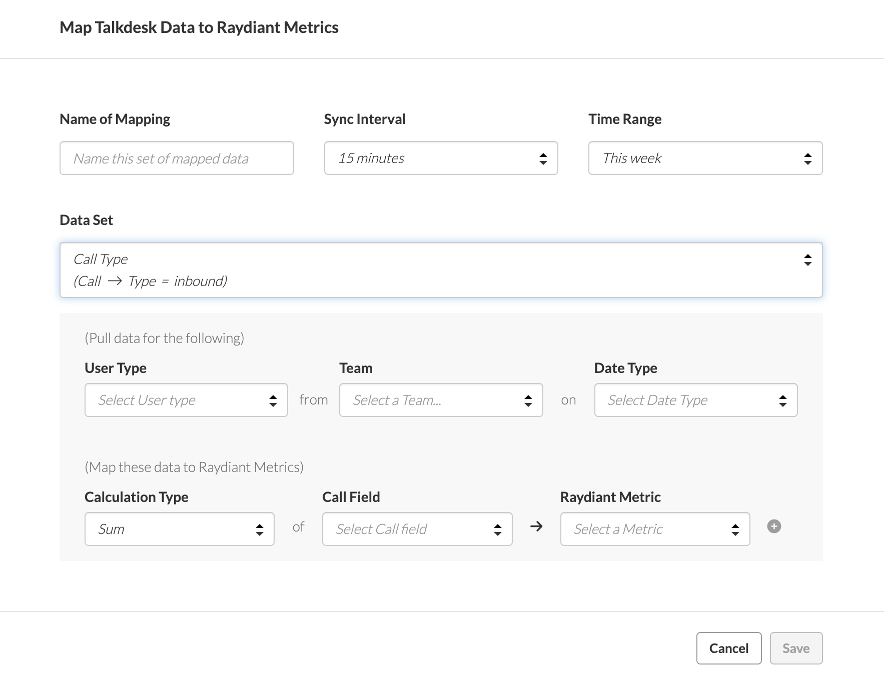 Mapping TalkDesk Data into Raydiant Engage (Raydiant Engage)
