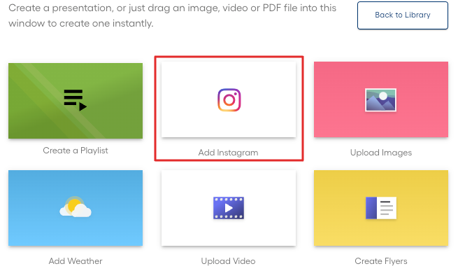 How do I display Instagram on my Raydiant screens?