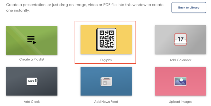 How do I display Digiphy on my Raydiant screens?