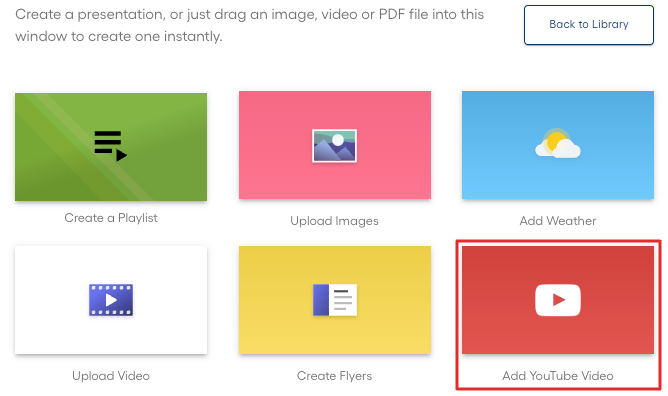 How do I display YouTube videos on my Raydiant screens?