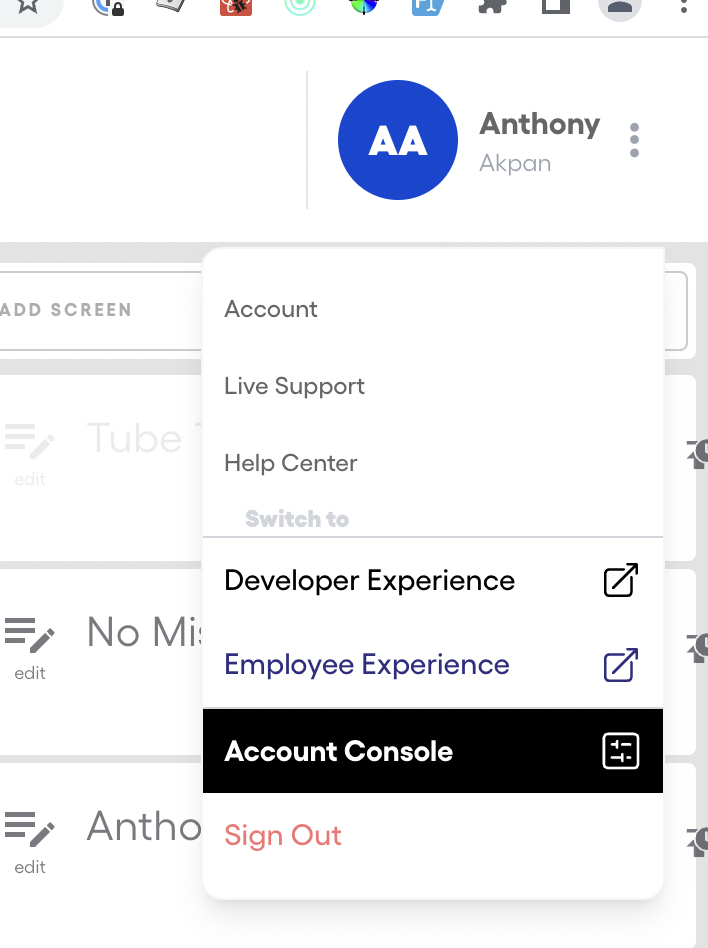 How do I use my Account Console?